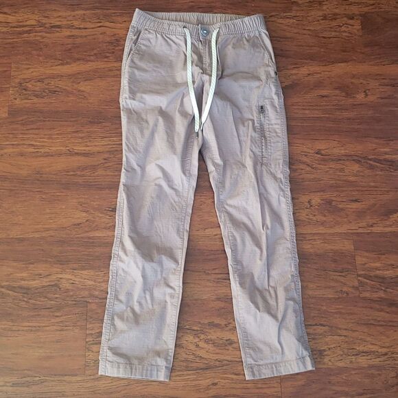 Vuori Taupe Ripstop Drawstring Retro Casual Edgy Athleisure Pants Size XS - Picture 1 of 6